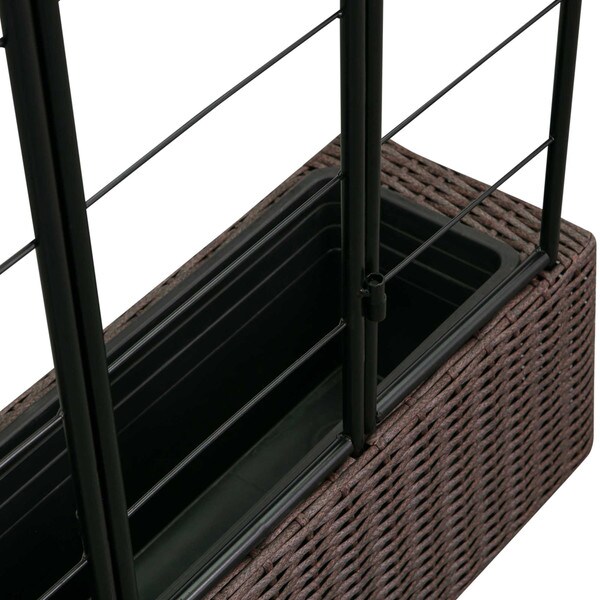 Brown Wicker planter with trellis